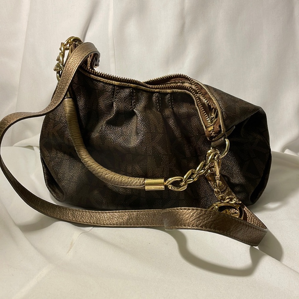 Michael Kors Leather Slouch Purse with Shoulder Strap